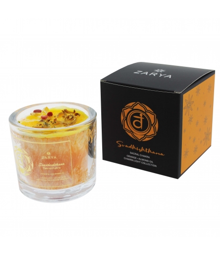 Swadhishthana - Sakralchakra Duftkerze Chakra Light Collection Verpackung