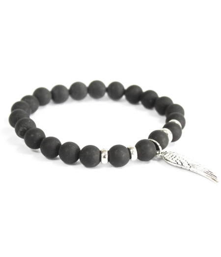 Achat Engelflügel Armband