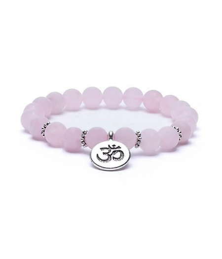 Mala Rosenquarz Ohm Armband